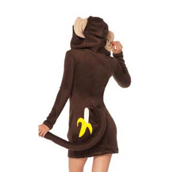 Cozy Monkey Costume with Cheeky Banana Accent - Picture 2 of 2